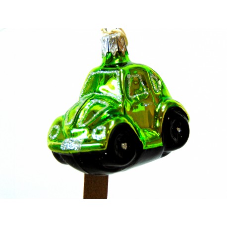 Vianočná ozdoba Auto VW Beetle mini GOLF www.sklenenevyrobky.cz