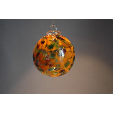 Glass balls 8cm to orange  www.sklenenevyrobky.cz