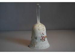 Christmas bell, in white retro decor www.sklenenevyrobky.cz