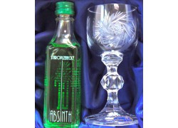 Absinth gift set cut glasses