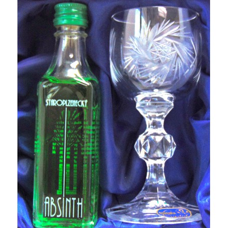 Absinth gift set cut glasses
