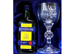 Gift set Kutná Hora Saint Barbara liqueur Becher   www.bohemia-glass-products.com