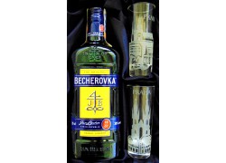 Becherovka Gift set Prague  www.bohemia-glass-products.com