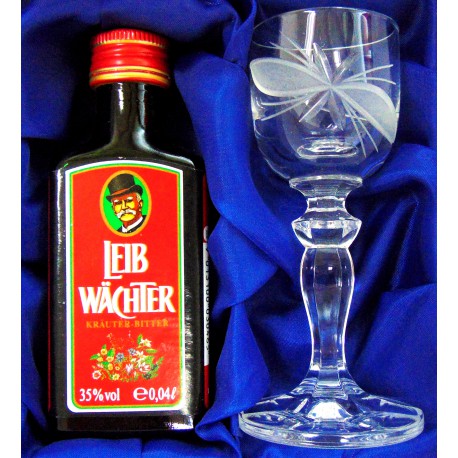 Leib Wächter 0,04l dárkový set se skleničkou