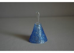 Glass bell in blue www.sklenenevyrobky.cz