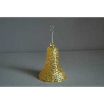 Glass bell, yellow www.sklenenevyrobky.cz