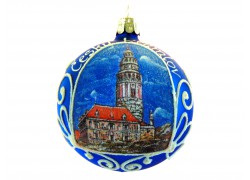 Vánoční koule 8 cm malba Český Krumlov