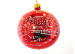 Vánoční koule 8 cm malba Český Krumlov