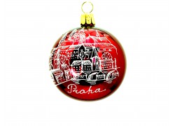 Vánoční koule 8cm motiv Praha