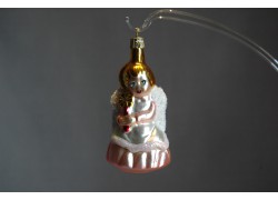 Christmas ornament of little angel with candle www.sklenenevyrobky.cz